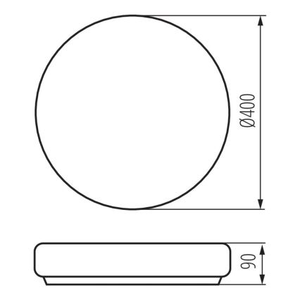 Vonios lubinis šviestuvas PERAZ 2xE27/15W/230V d. 40 cm IP44