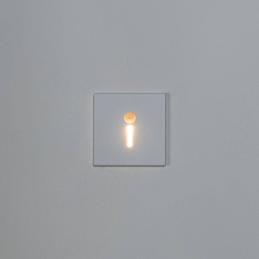 LED laiptų šviestuvas su judesio ir sutemų jutikliu MAGNIK LED/1,7W/230V 2700/3300/3900/4600/5700K baltas kampuotas