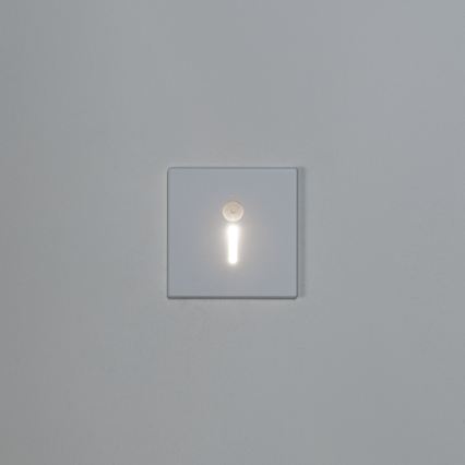 LED laiptų šviestuvas su judesio ir sutemų jutikliu MAGNIK LED/1,7W/230V 2700/3300/3900/4600/5700K baltas kampuotas