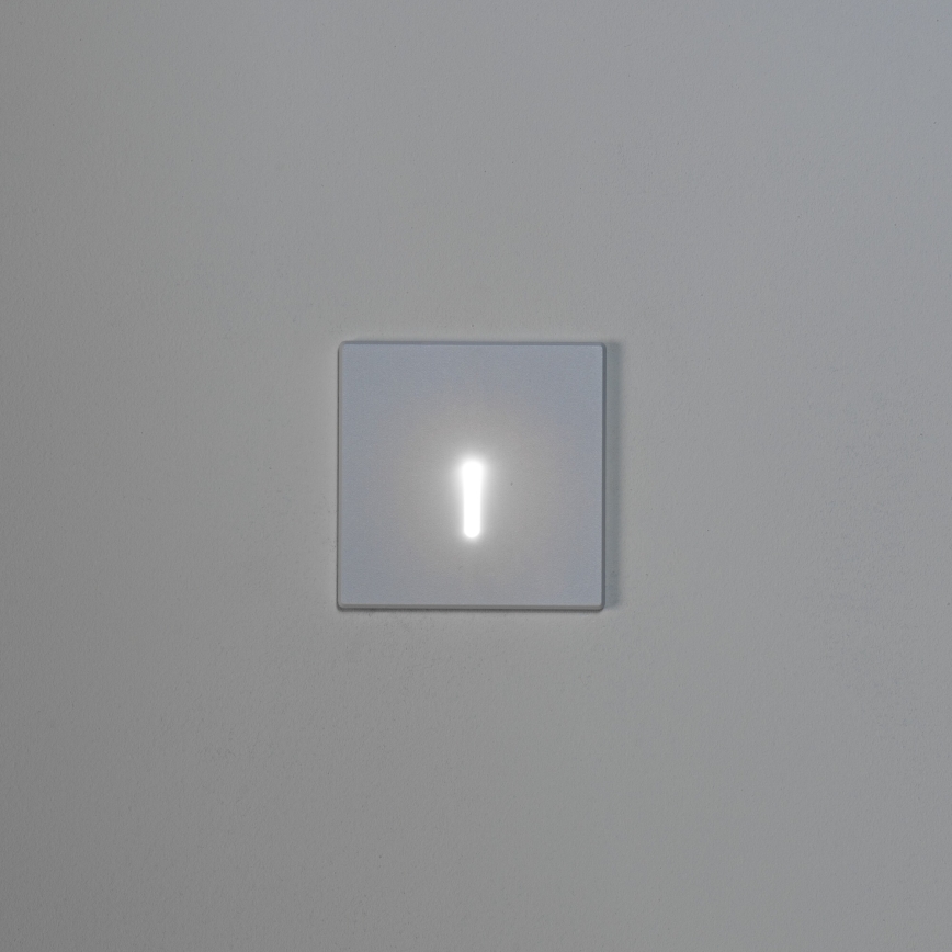 LED Laiptų šviestuvas MAGNIK LED/1,7W/230V 2700/3300/3900/4600/5700K baltas kampuotas