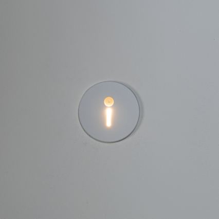 LED laiptų šviestuvas su judesio ir sutemų jutikliu MAGNIK LED/1,7W/230V 2700/3300/3900/4600/5700K, baltas, apvalus