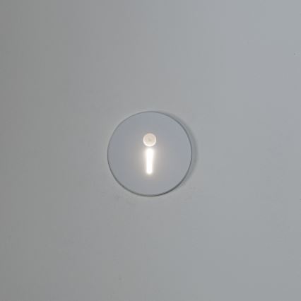 LED laiptų šviestuvas su judesio ir sutemų jutikliu MAGNIK LED/1,7W/230V 2700/3300/3900/4600/5700K, baltas, apvalus