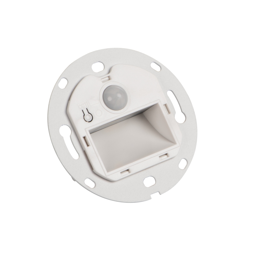LED laiptų šviestuvas su judesio ir sutemų jutikliu MAGNIK LED/1,7W/230V 2700/3300/3900/4600/5700K, baltas, apvalus