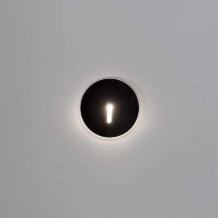 LED laiptų šviestuvas MAGNIK LED/1,7W/230V 2700/3300/3900/4600/5700K juodas apvalus