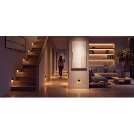 LED laiptų šviestuvas MAGNIK LED/1,7W/230V 2700/3300/3900/4600/5700K juodas apvalus