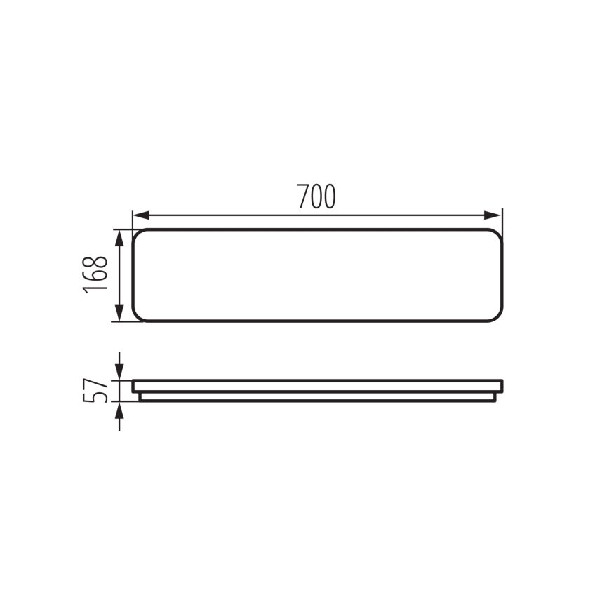 LED lubinis šviestuvas LINCEA LED/15/20/24W/230V 3000/4000/6500K IK08 IP40
