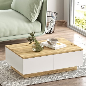 Kavos stalelis 31,6x90 cm ąžuolas/balta