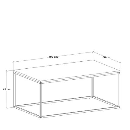 Kavos stalelis 42x100 cm ruda