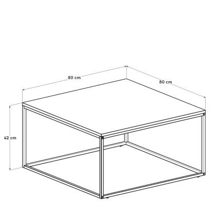 Kavos stalelis 42x80 cm juoda