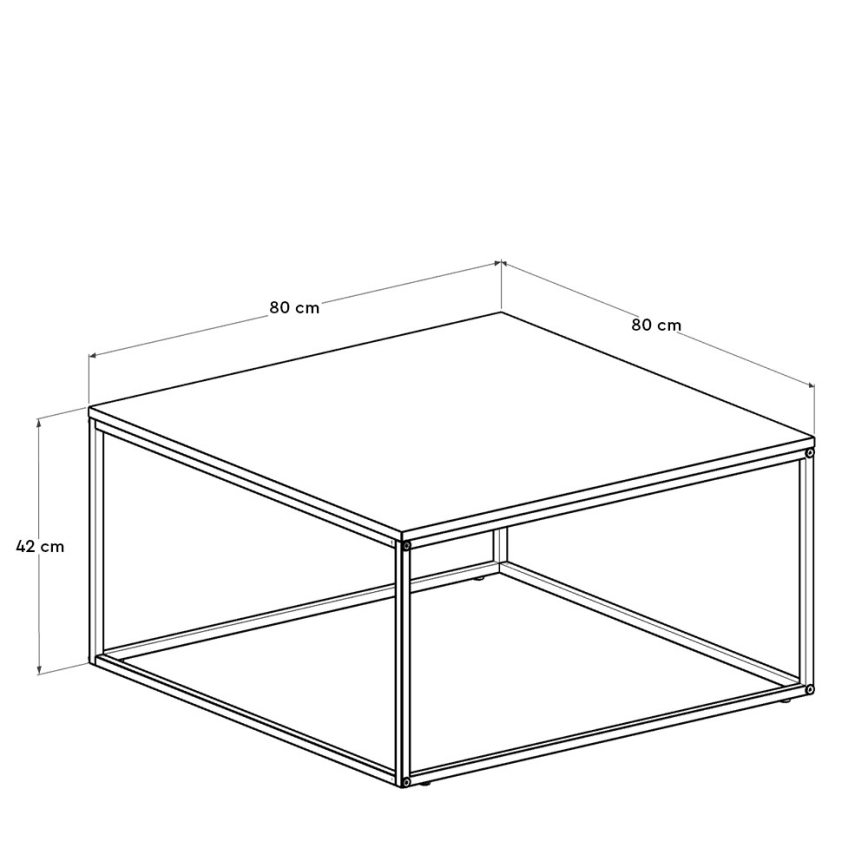 Kavos stalelis 42x80 cm juoda