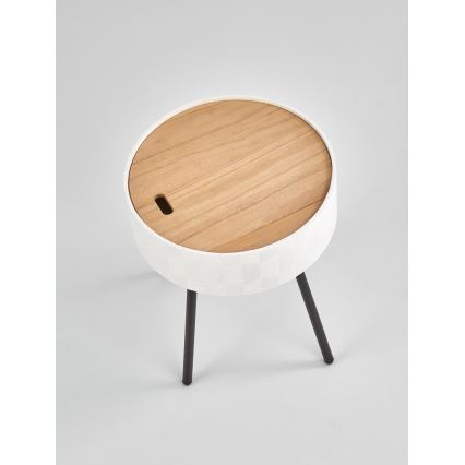 Kavos stalelis AURA 45x38 cm balta/juoda/smėlio spalva