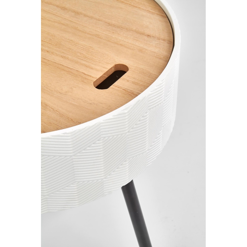 Kavos stalelis AURA 45x38 cm balta/juoda/smėlio spalva