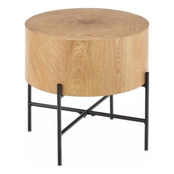 Kavos stalelis BROOKLYN 45x45 cm juoda/smėlio spalva