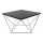 Kavos stalelis CURVED 60x60 cm balta/juoda