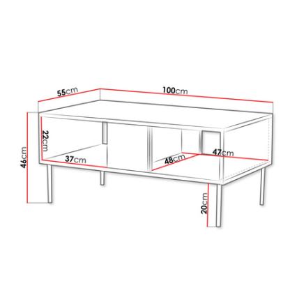 Kavos stalelis DECO 46x100 cm graikinis riešutas warmia