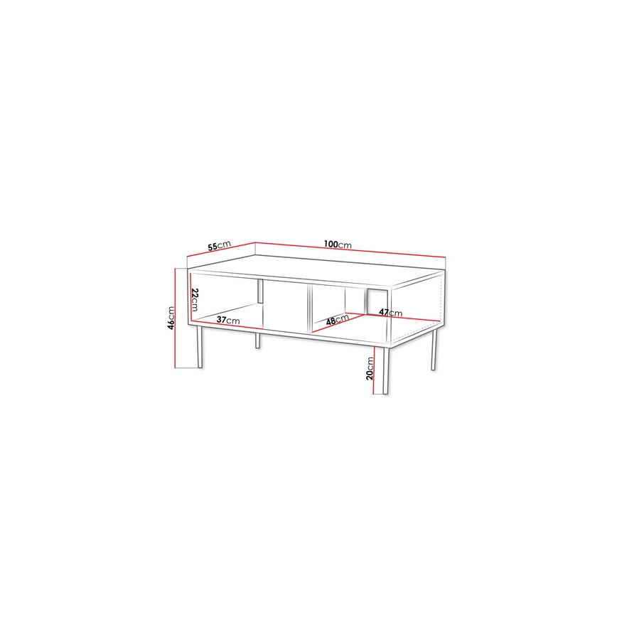 Kavos stalelis DECO 46x100 cm graikinis riešutas warmia
