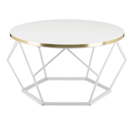 Kavos stalelis DIAMOND 40x70 cm auksas/balta