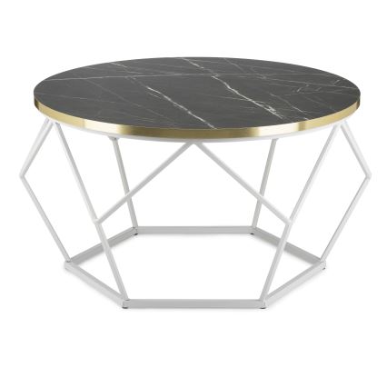 Kavos stalelis DIAMOND 40x70 cm auksas/juoda/balta