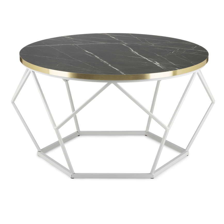 Kavos stalelis DIAMOND 40x70 cm auksas/juoda/balta