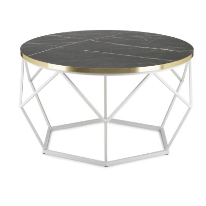 Kavos stalelis DIAMOND 40x70 cm auksas/juoda/balta