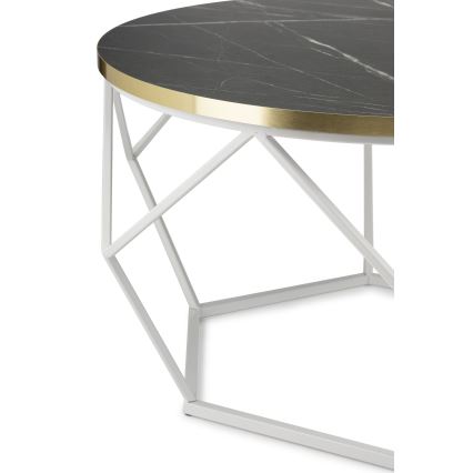 Kavos stalelis DIAMOND 40x70 cm auksas/juoda/balta