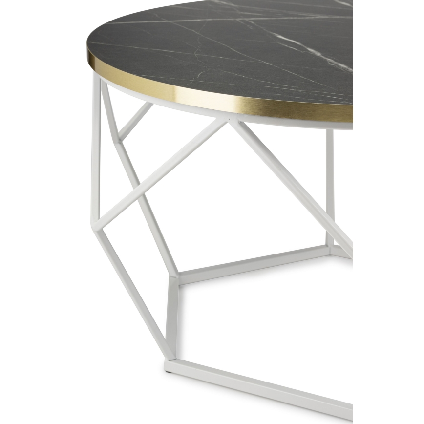 Kavos stalelis DIAMOND 40x70 cm auksas/juoda/balta