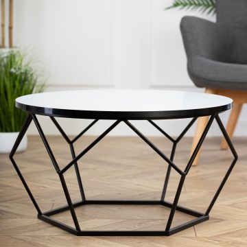 Kavos stalelis DIAMOND 40x70 cm balta/juoda