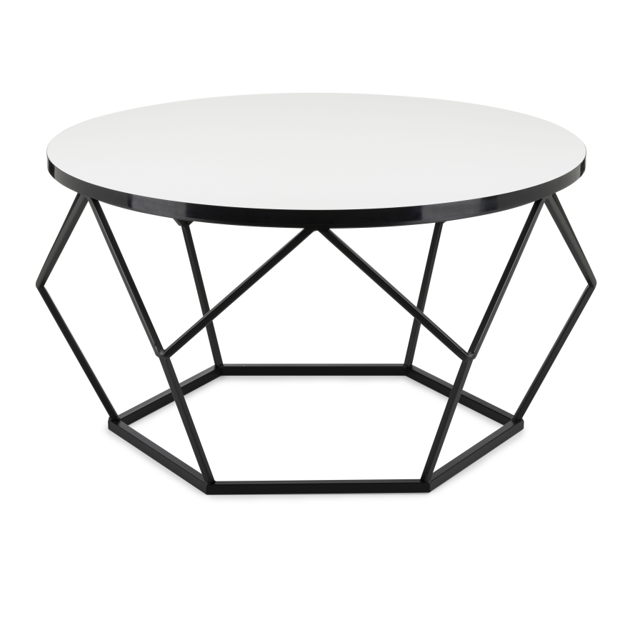 Kavos stalelis DIAMOND 40x70 cm balta/juoda