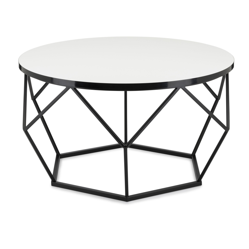 Kavos stalelis DIAMOND 40x70 cm balta/juoda