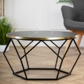 Kavos stalelis DIAMOND 40x70 cm juoda/auksas