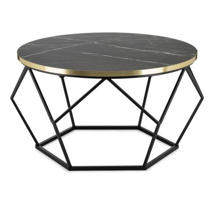 Kavos stalelis DIAMOND 40x70 cm juoda/auksas