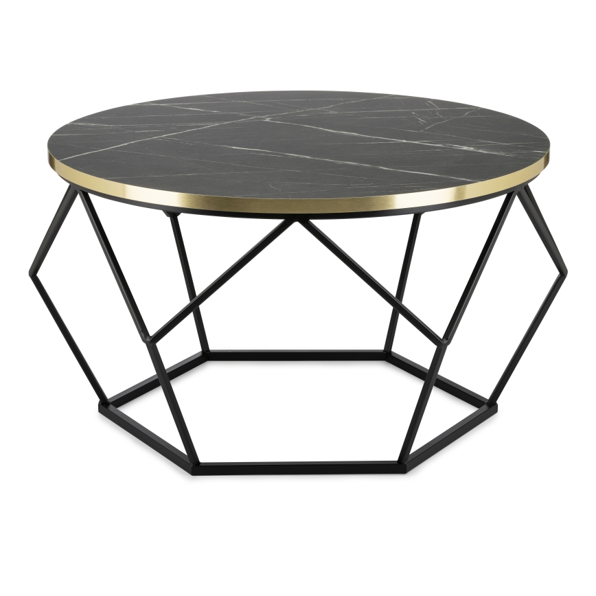Kavos stalelis DIAMOND 40x70 cm juoda/auksas