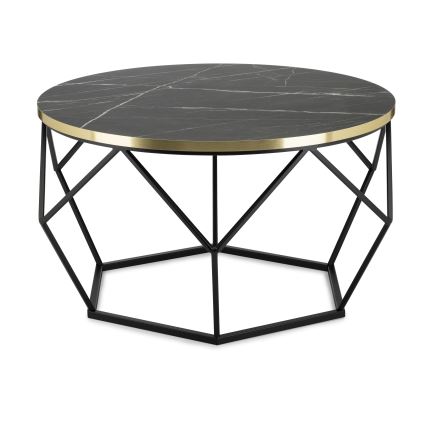 Kavos stalelis DIAMOND 40x70 cm juoda/auksas