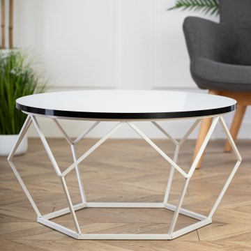 Kavos stalelis DIAMOND 40x70 cm juoda/balta