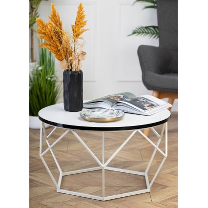 Kavos stalelis DIAMOND 40x70 cm juoda/balta