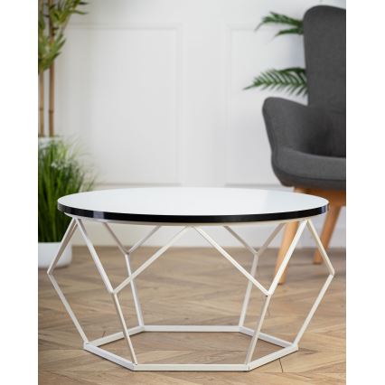 Kavos stalelis DIAMOND 40x70 cm juoda/balta