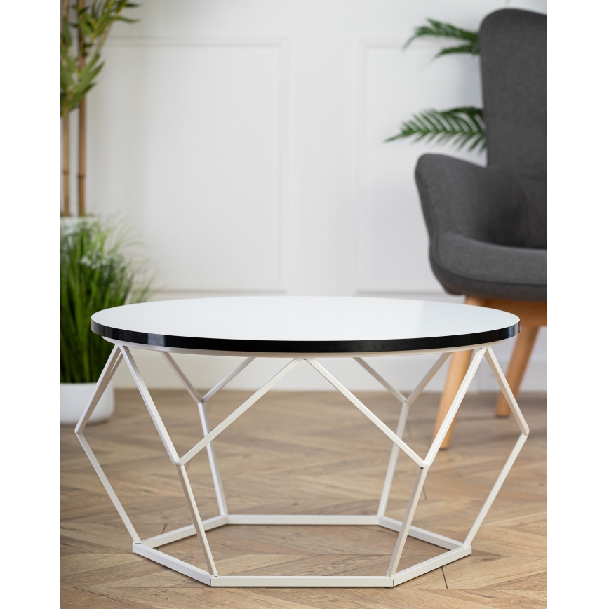 Kavos stalelis DIAMOND 40x70 cm juoda/balta