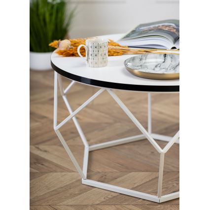 Kavos stalelis DIAMOND 40x70 cm juoda/balta
