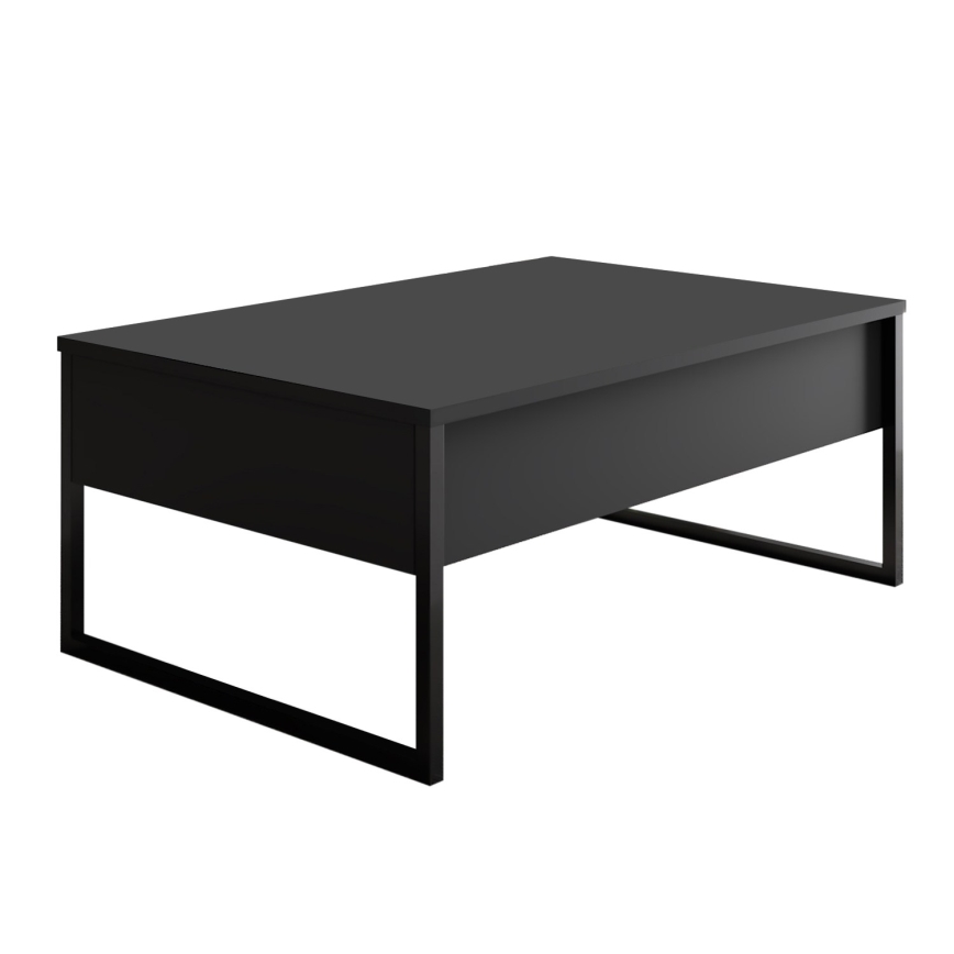 Kavos stalelis LUXE 40x90 cm antracitas/juoda