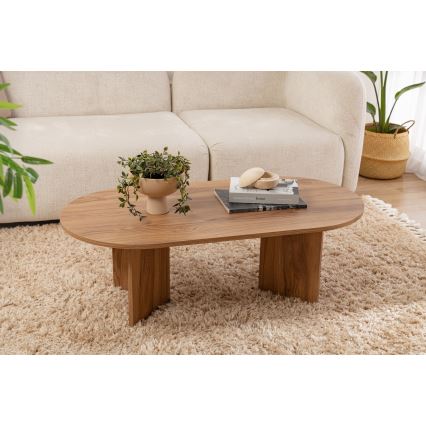 Kavos stalelis OVAL 60x120 cm ruda