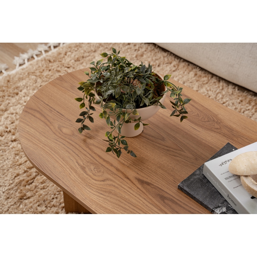 Kavos stalelis OVAL 60x120 cm ruda