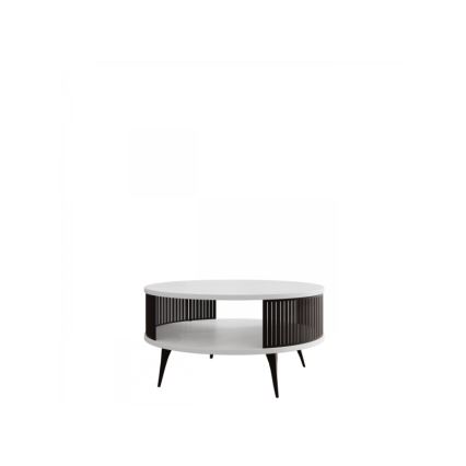 Kavos stalelis ROENNI 44x75 cm juoda/balta