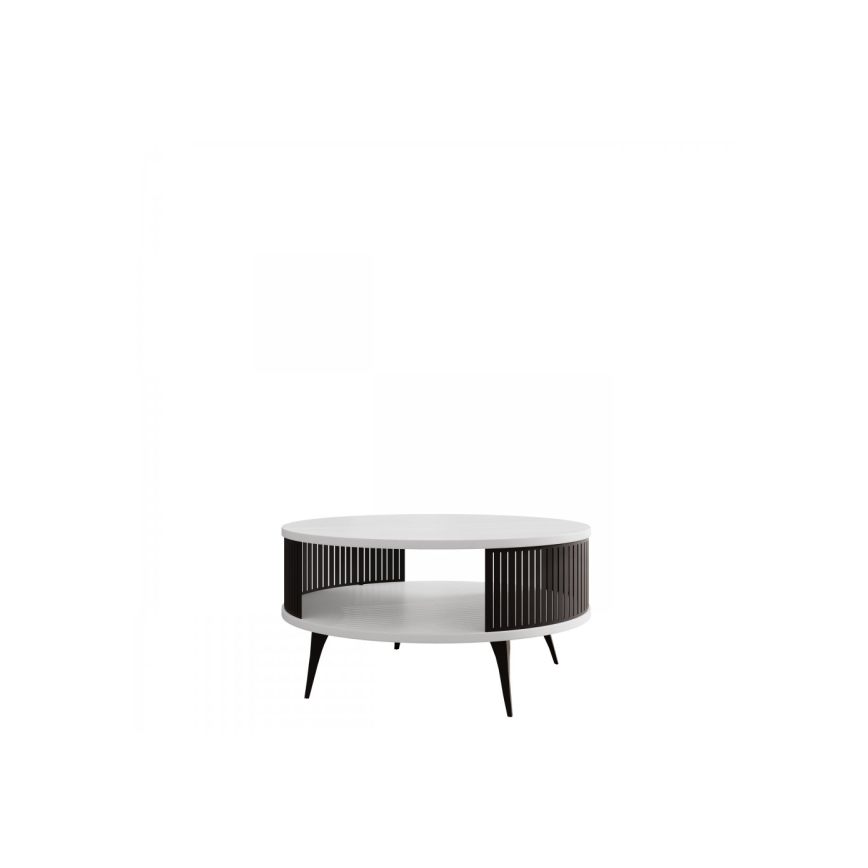 Kavos stalelis ROENNI 44x75 cm juoda/balta