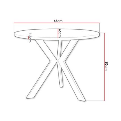 Kavos stalelis STK 50x65 cm juodas/baltas