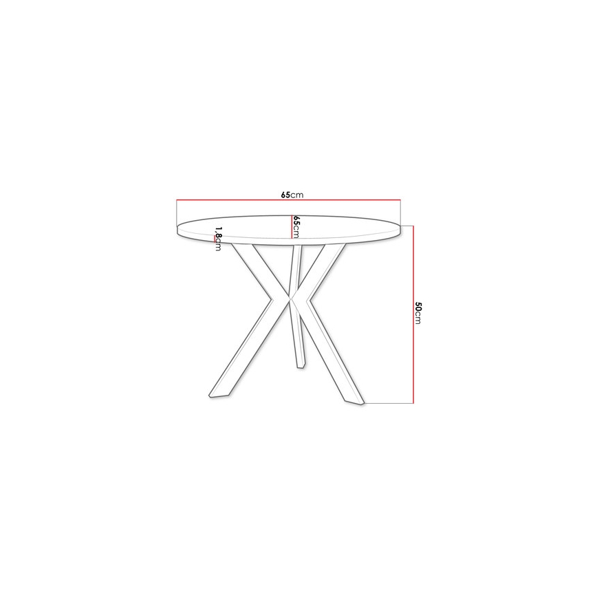 Kavos stalelis STK 50x65 cm juodas/baltas