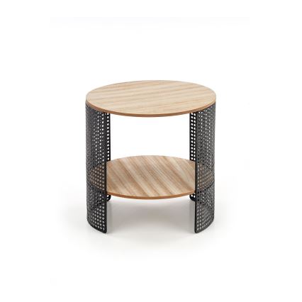 Kavos stalelis TRAFICA 41x41 cm juoda/smėlio spalva