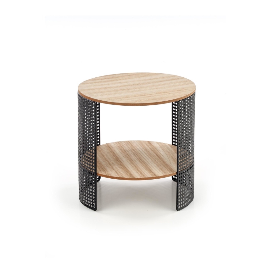 Kavos stalelis TRAFICA 41x41 cm juoda/smėlio spalva