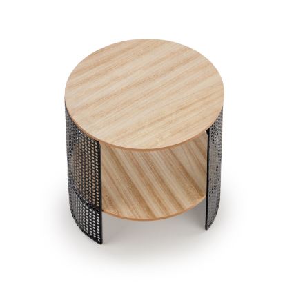 Kavos stalelis TRAFICA 41x41 cm juoda/smėlio spalva