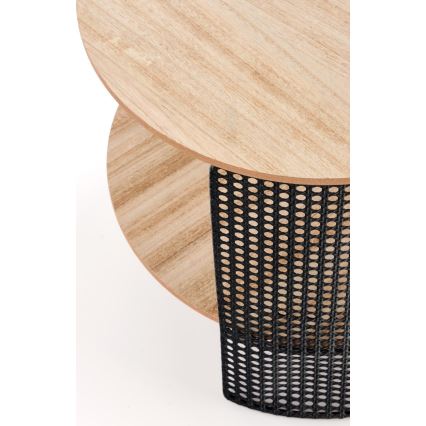 Kavos stalelis TRAFICA 41x41 cm juoda/smėlio spalva