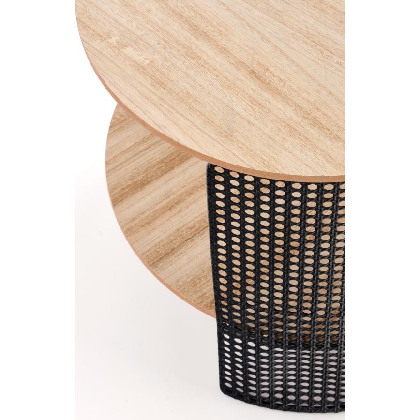 Kavos stalelis TRAFICA 41x41 cm juoda/smėlio spalva